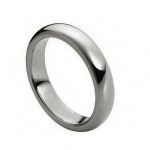 Tungsten Carbide Polished Shiny Domed Ring 4mm